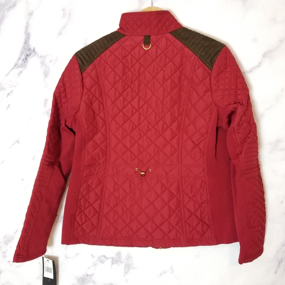 WEATHERPROOF Quilted Red Jacket, Spring/Fall, Cold weather, Size Large - Picture 7 of 7
